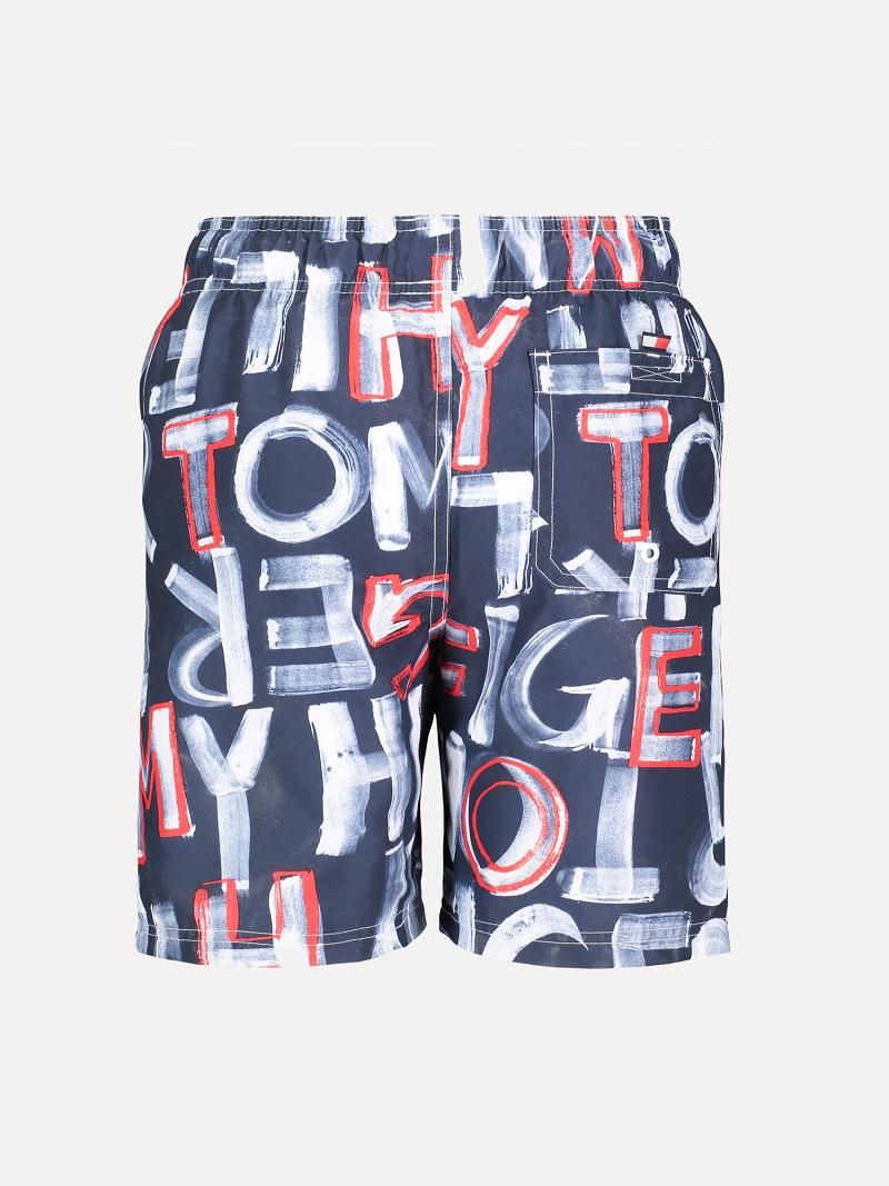 Fiú Tommy Hilfiger Big Chalk Print Trunk Úszóruhák Színes | HU 2228EBC